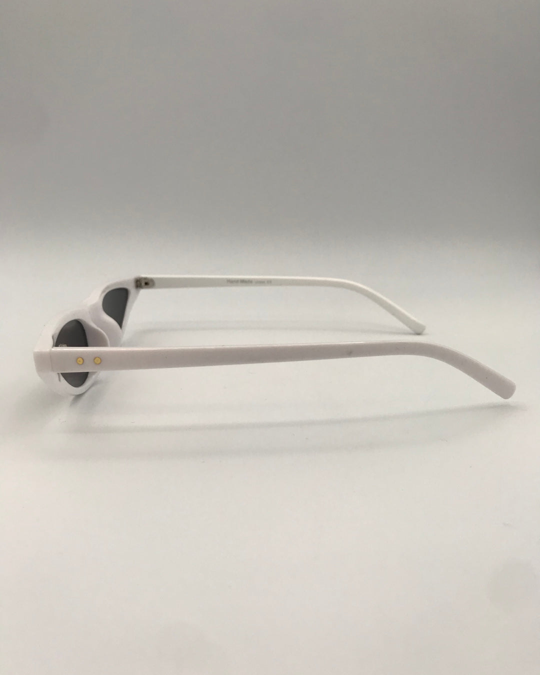 White and Black Slim Lens Sunglasses