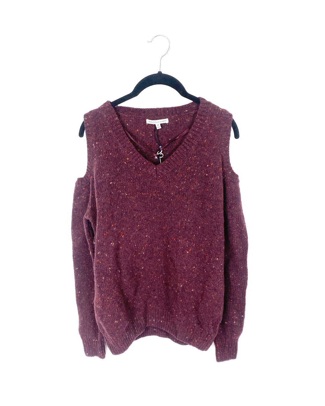 Purple Cold Shoulder Sweater - XXS, XS, S, M