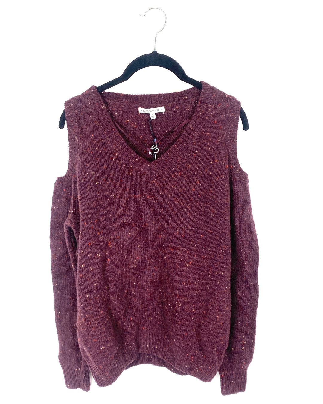 Purple Cold Shoulder Sweater - Extra Extra Small and Extra Small