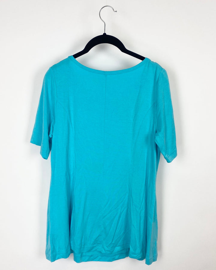 Light Blue Faux Layered Top - Small/Medium