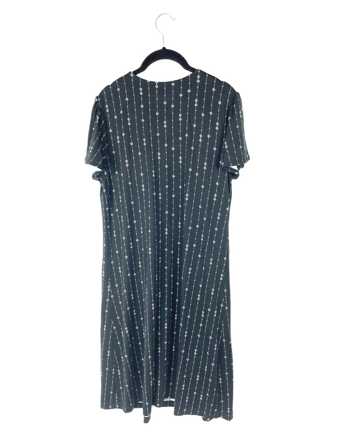 Black Nightgown With Eyelet Detailing - Medium