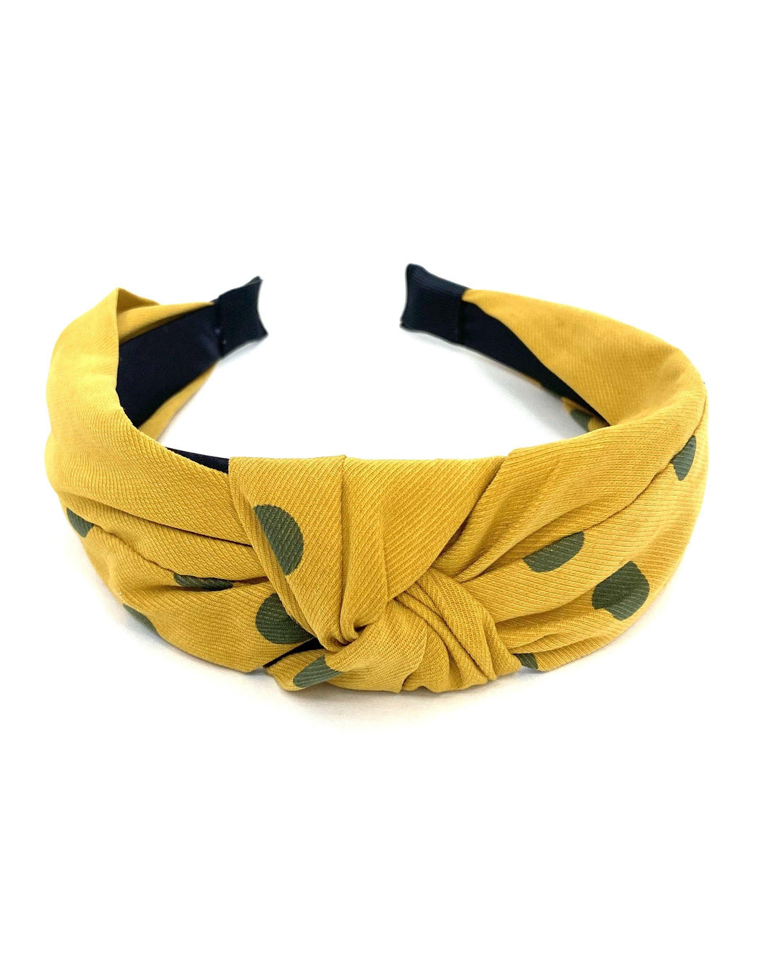 Mustard Yellow Polka Dot Headband - The Fashion Foundation - {{ discount designer}}
