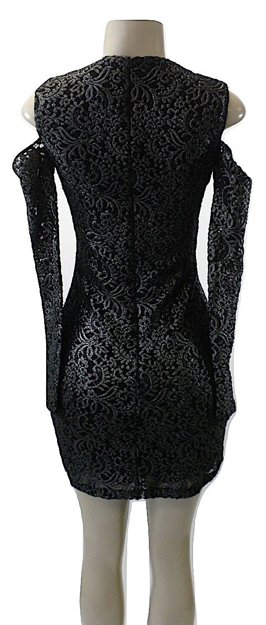 Aqua Gunmetal Cutout Shoulder Dress - Size Small - New With Tags - The Fashion Foundation