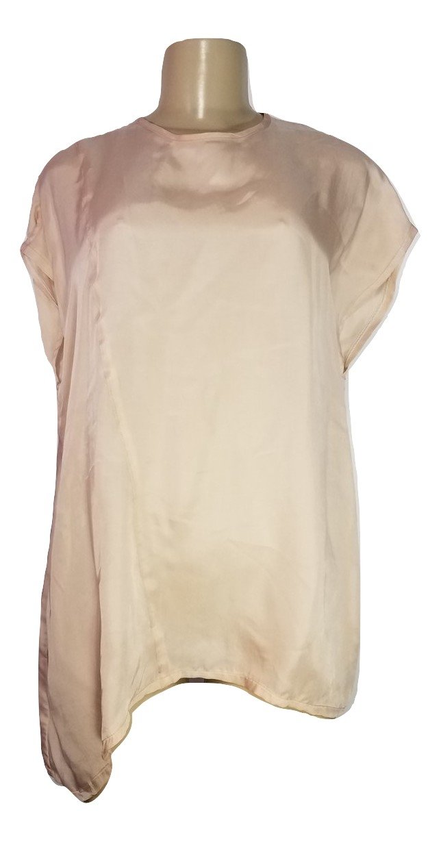 Laura Delman Peach Satin Blouse - Size 4 - Donated from the Designer - The Fashion Foundation