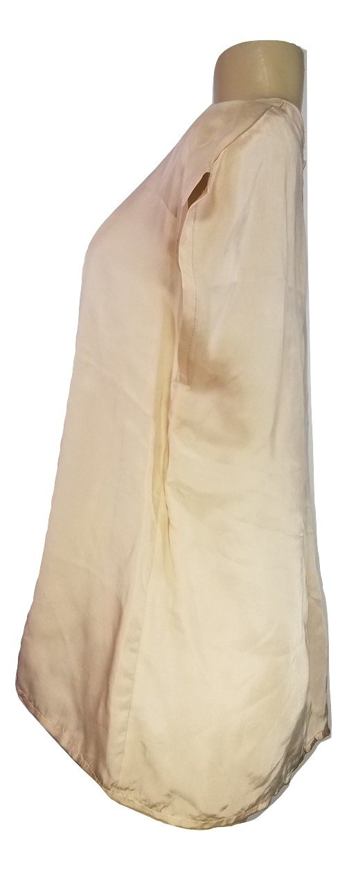 Laura Delman Peach Satin Blouse - Size 4 - Donated from the Designer - The Fashion Foundation