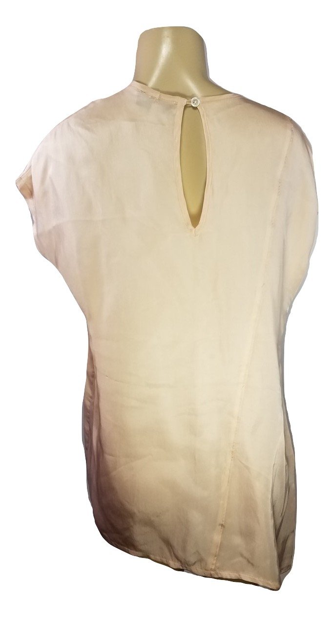 Laura Delman Peach Satin Blouse - Size 4 - Donated from the Designer - The Fashion Foundation