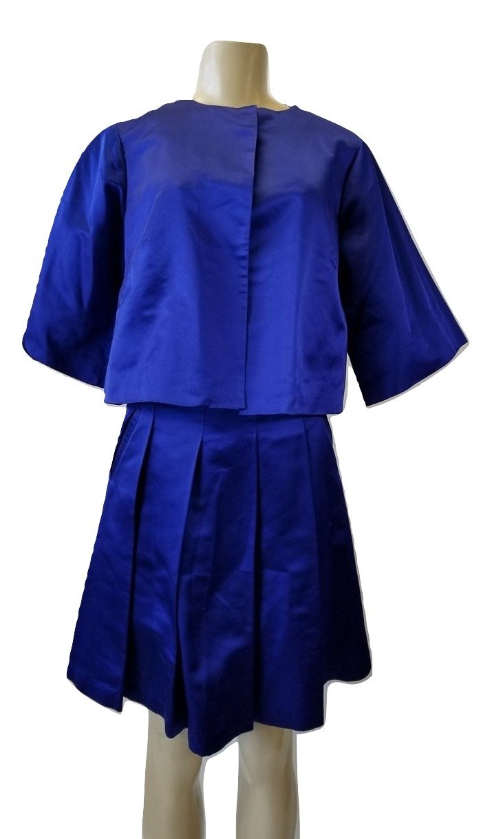 Laura Delman Pleated Blue Skirt - Size 4 - Donated From The Designer - The Fashion Foundation