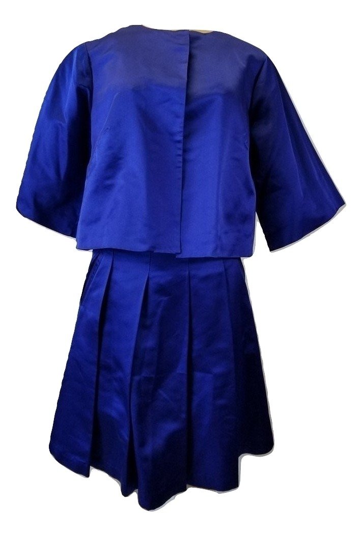 Laura Delman Pleated Blue Skirt - Size 4 - Donated From The Designer - The Fashion Foundation