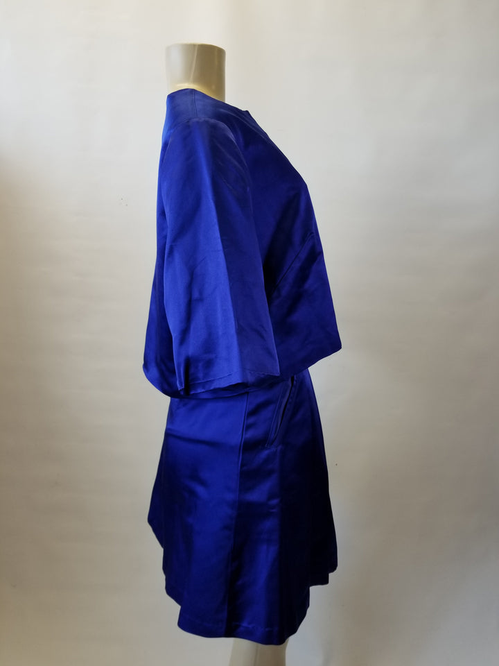 Laura Delman Pleated Blue Skirt - Size 4 - Donated From The Designer - The Fashion Foundation