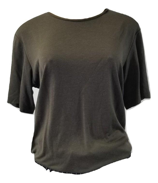 Laura Delman Green Short Sleeve Top - Size 4 - Donated From The Designer - The Fashion Foundation