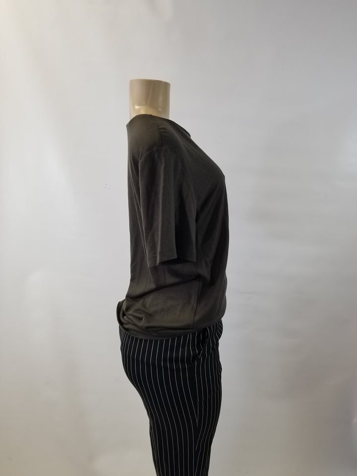 Laura Delman Green Short Sleeve Top - Size 4 - Donated From The Designer - The Fashion Foundation