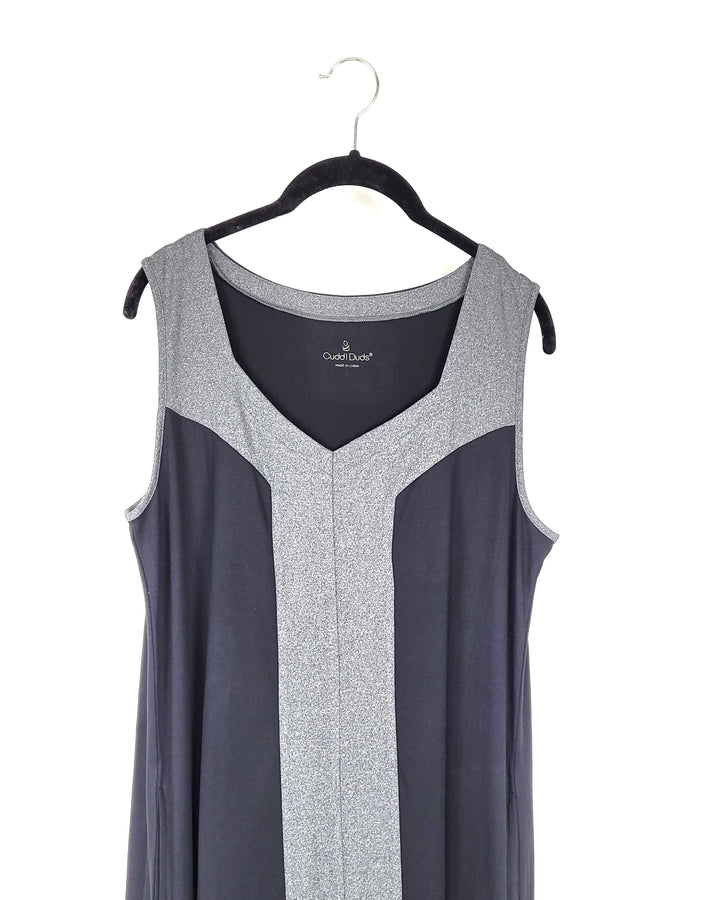 Black And Grey Maxi Dress - Small/Medium