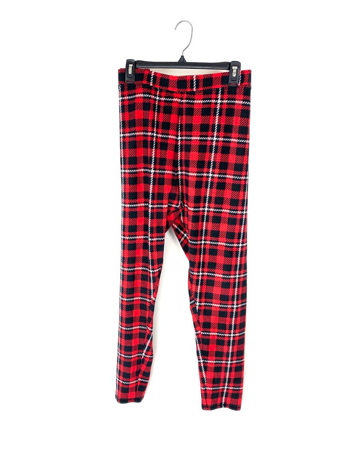 Red and Black Plaid Pajama Bottoms - 1X