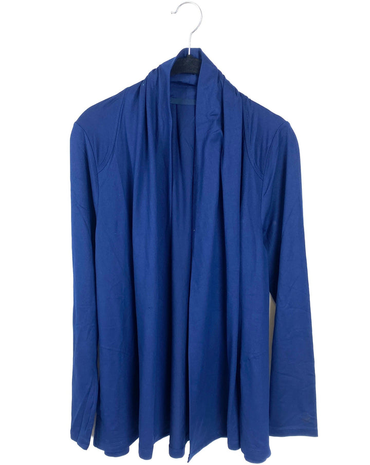 Navy Blue Long Sleeve Cardigan - Size 6-8
