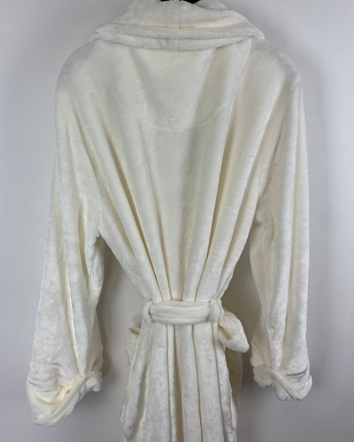 White Fuzzy Long Robe - Small