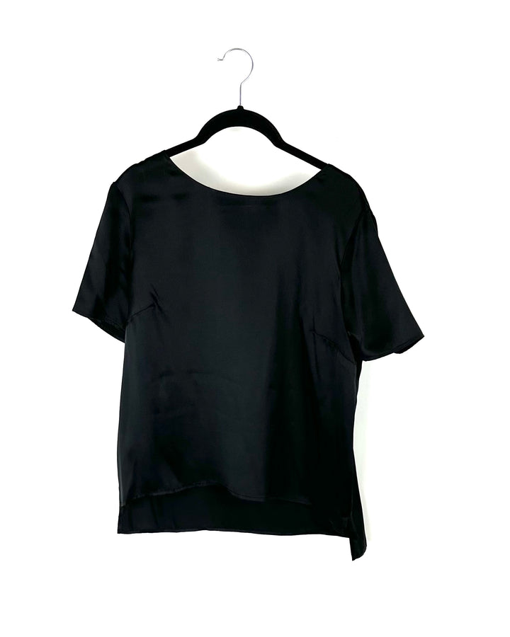 Black Silk Top - Size 4/6