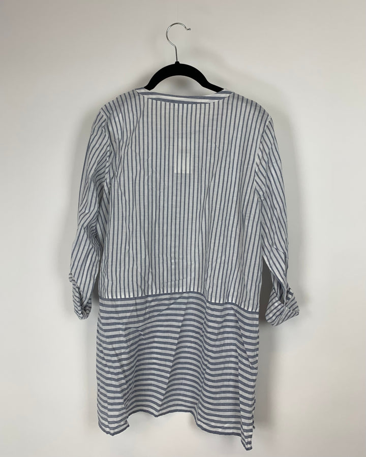 Striped Button Up Blouse - Extra Small