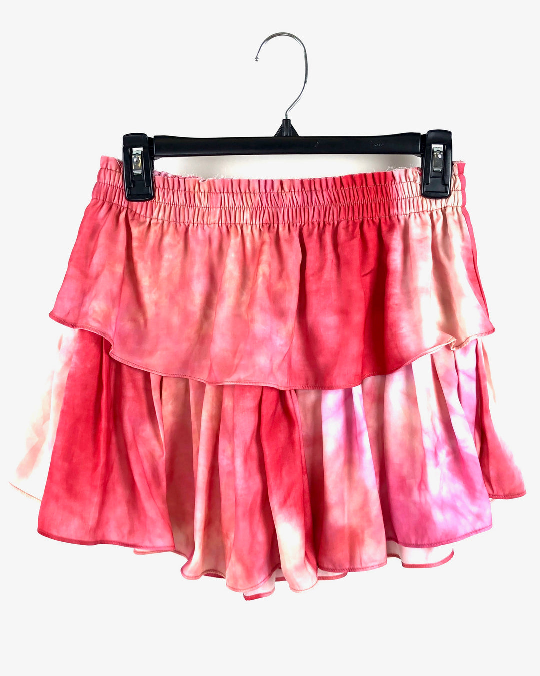 Tie Dye Tiered Mini Skirt - Small