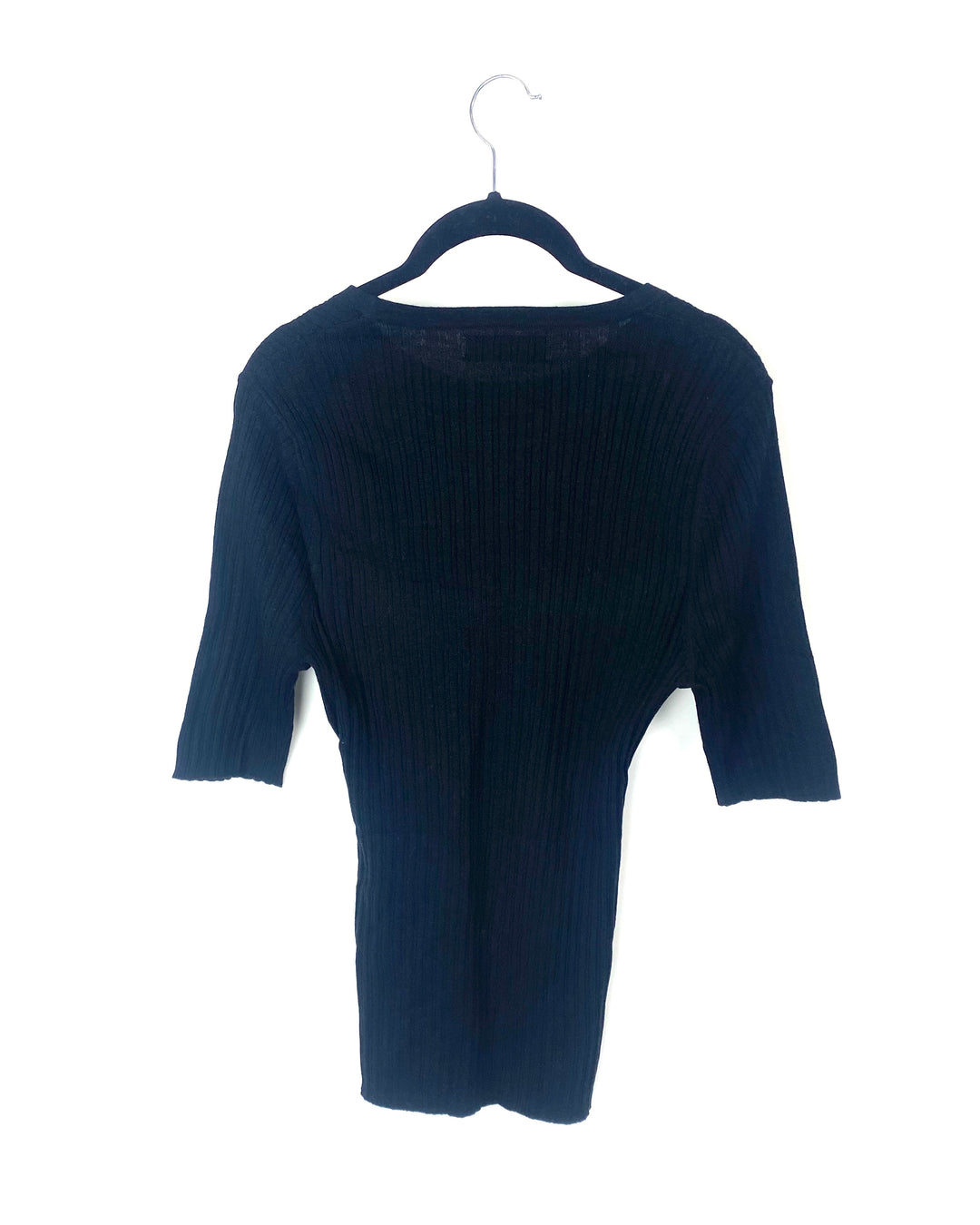 Black Ribbed Top - Extra Small and Small