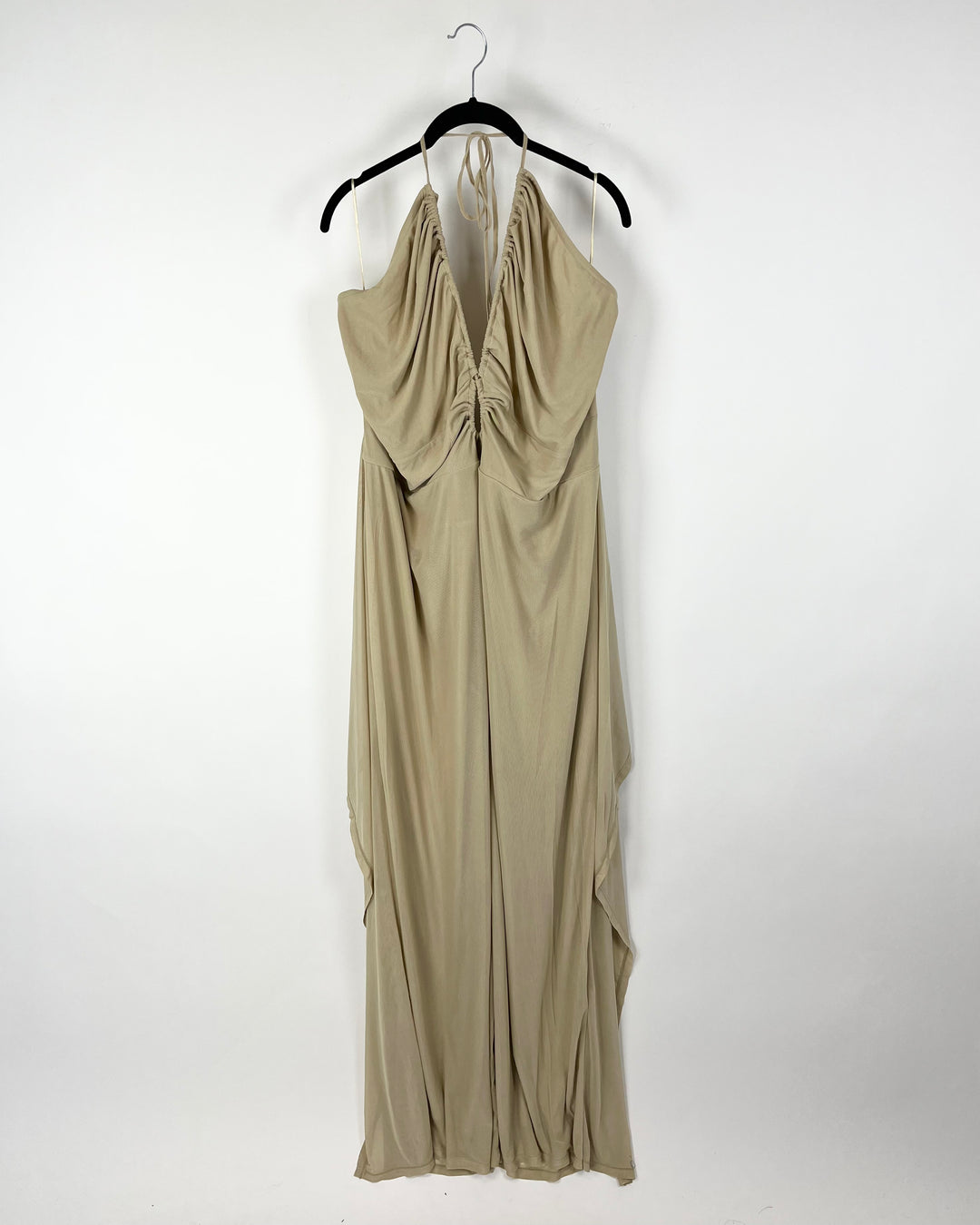 Tan  Halter Jumpsuit - 3X and 4X