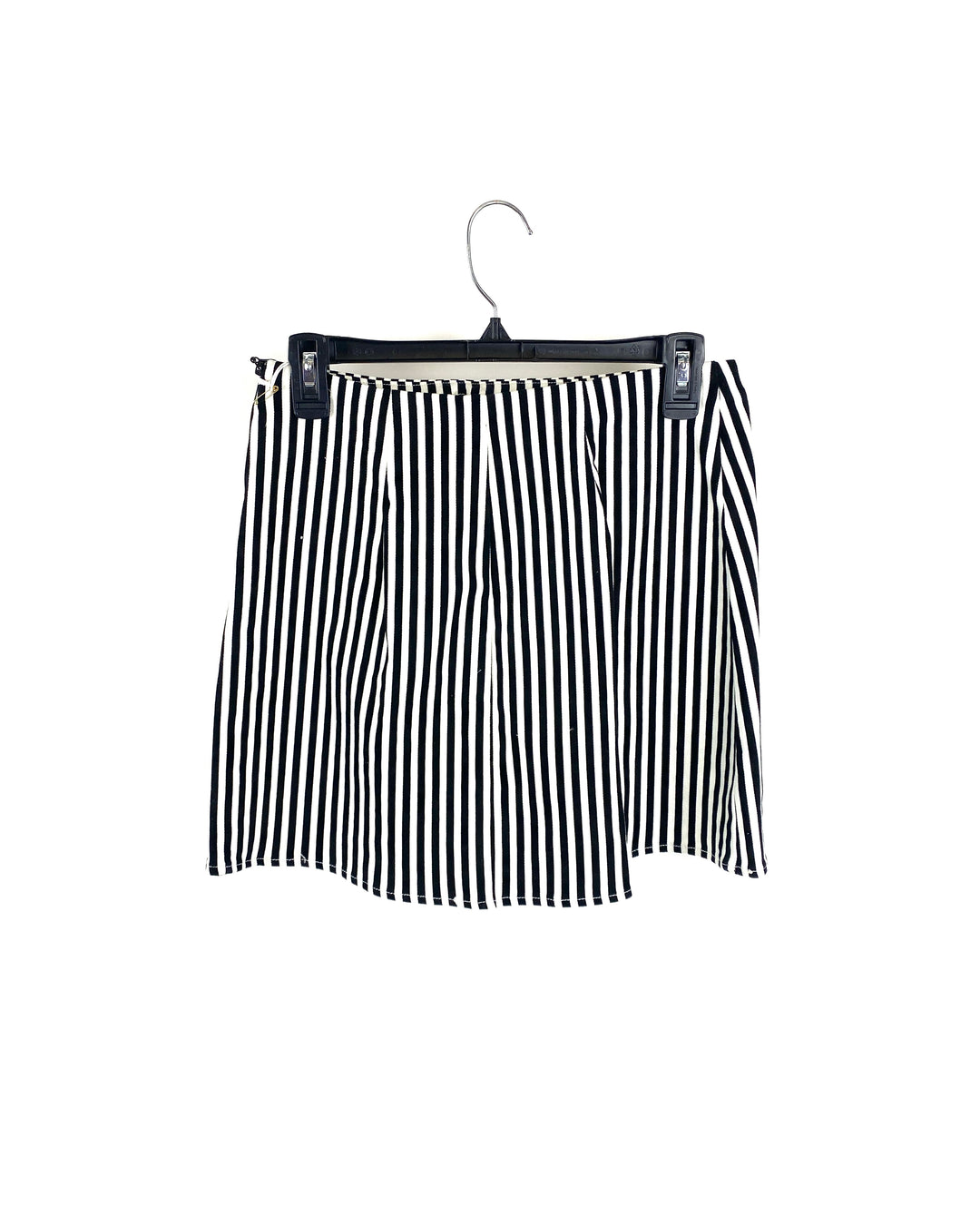 Black And White Striped Skirt - Small