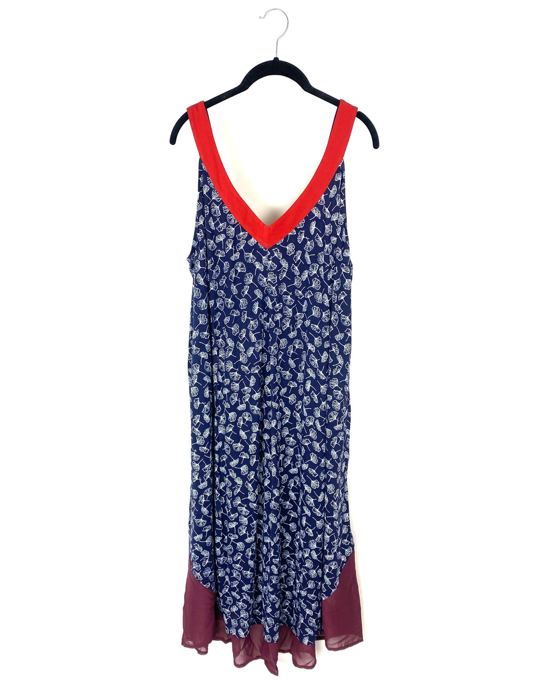 Navy Floral Lounge Dress - Size 1X