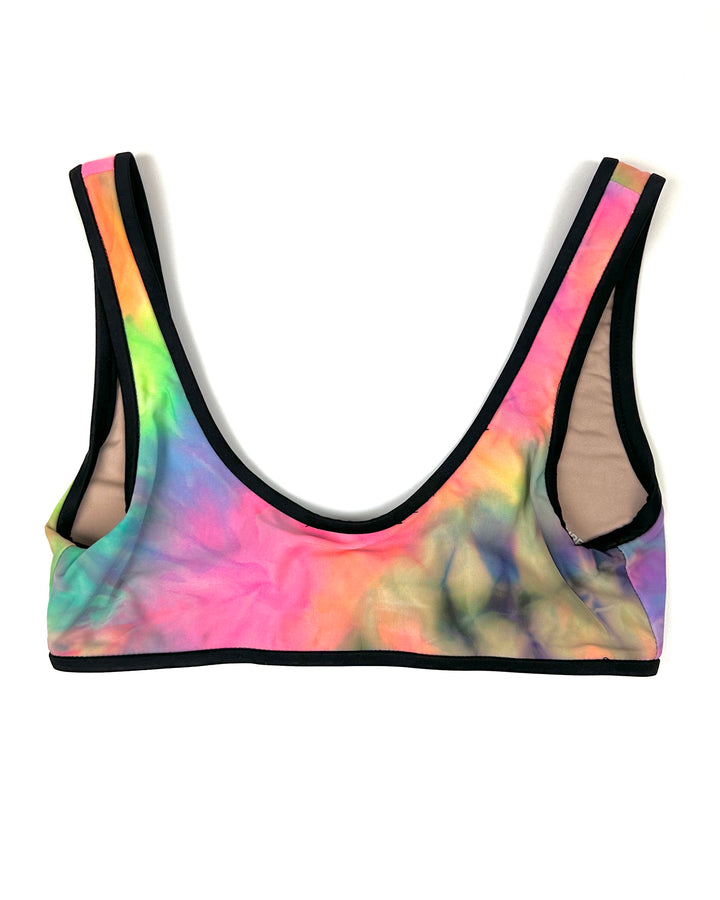 Rainbow Tie Dye Bikini Top - Small