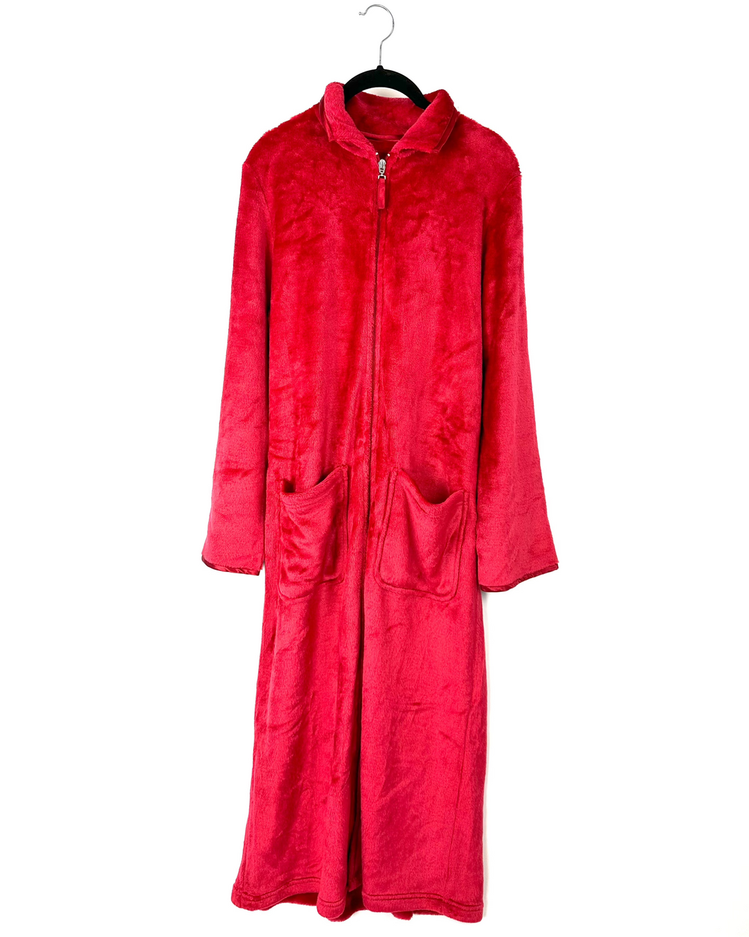 Red Fleece Zip Up Robe - Size 4/6 and 8/10