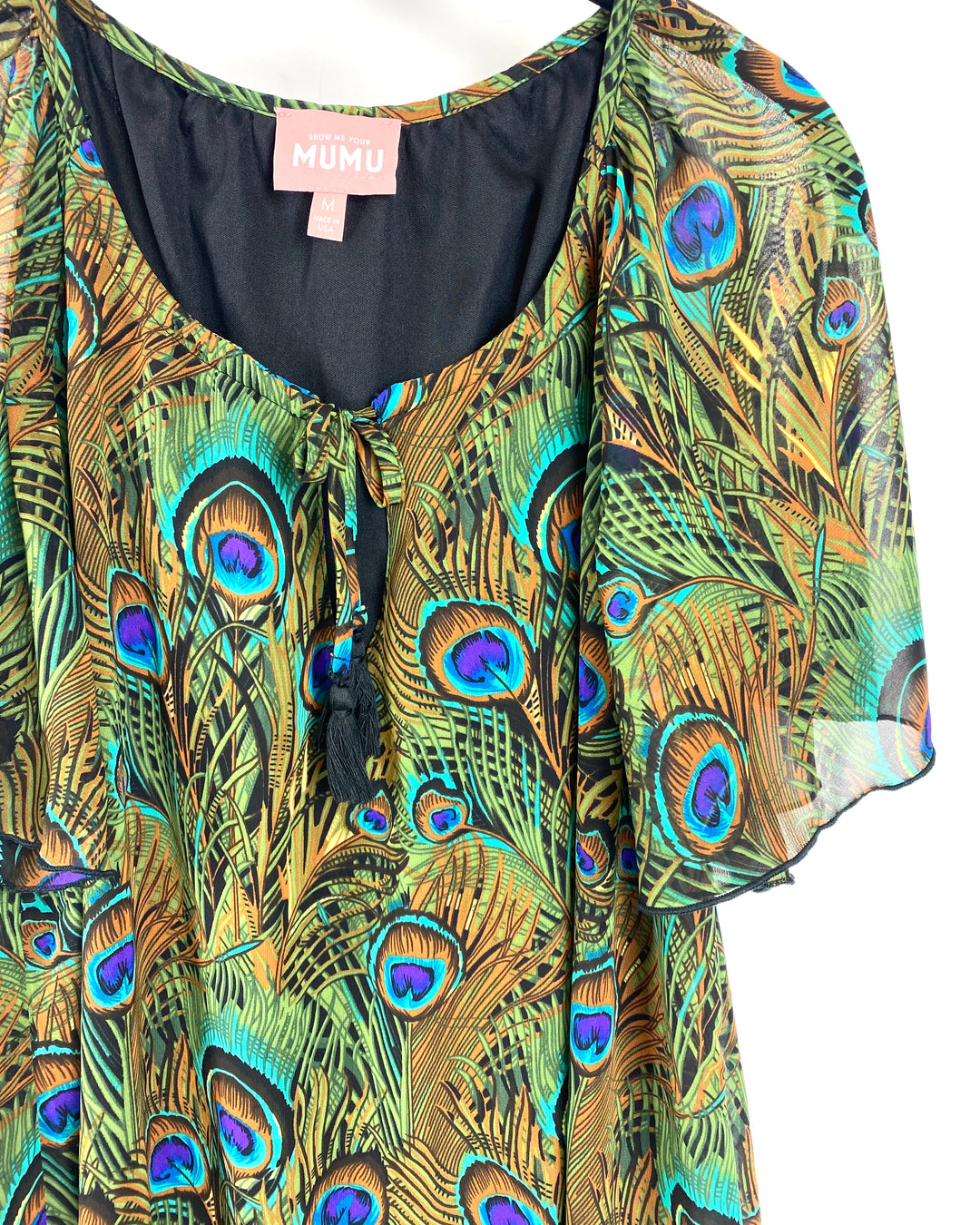 Peacock Printed Blouse - Small, Medium
