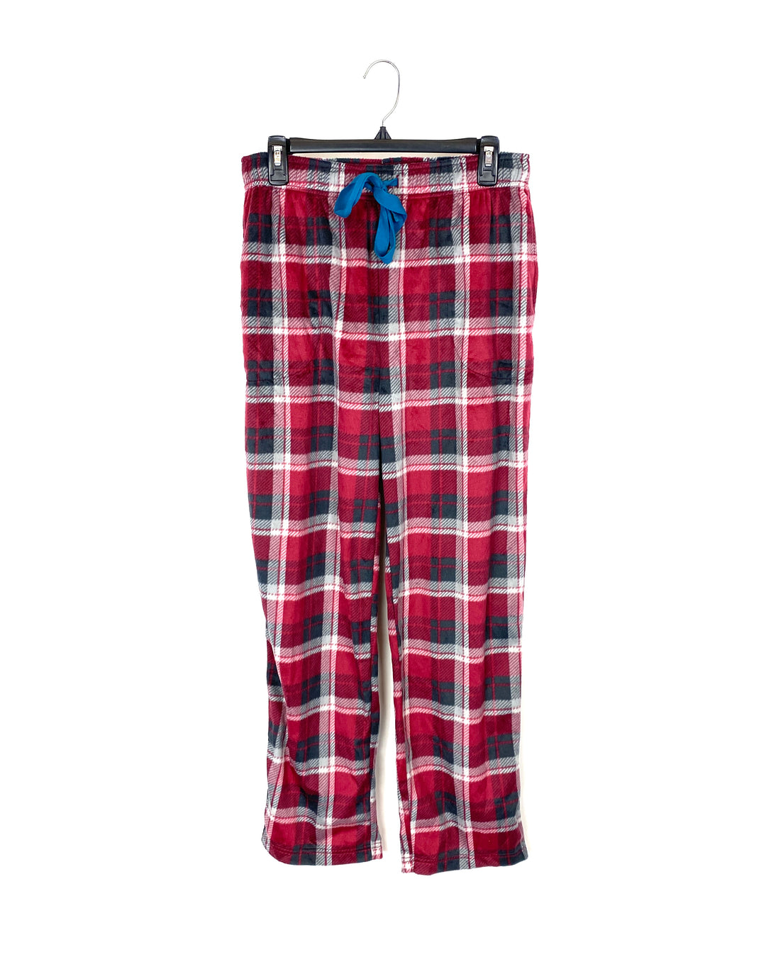MENS Red Plaid Fleece Pajama Pants
