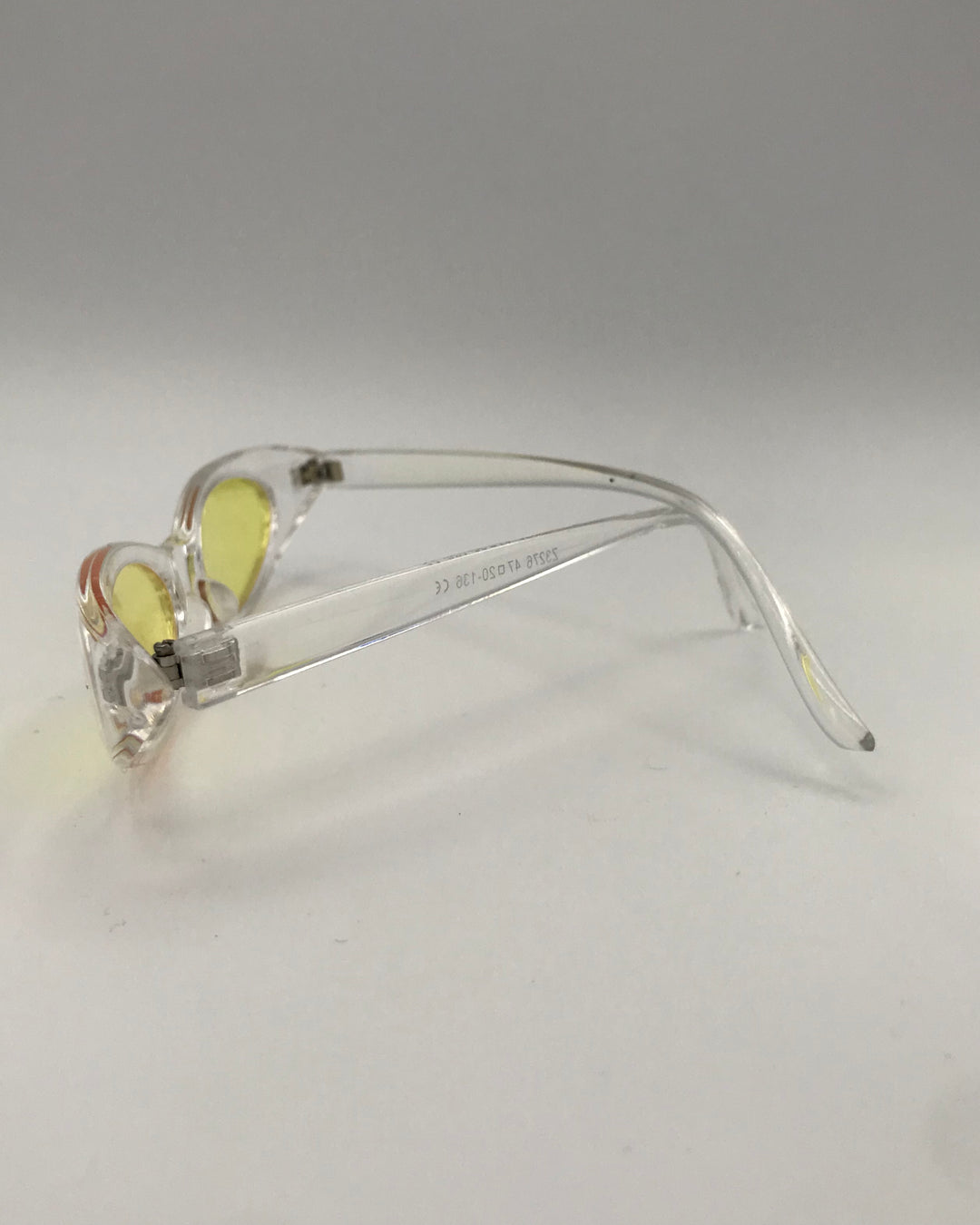 Translucent and Yellow Slim Lens Sunglasses