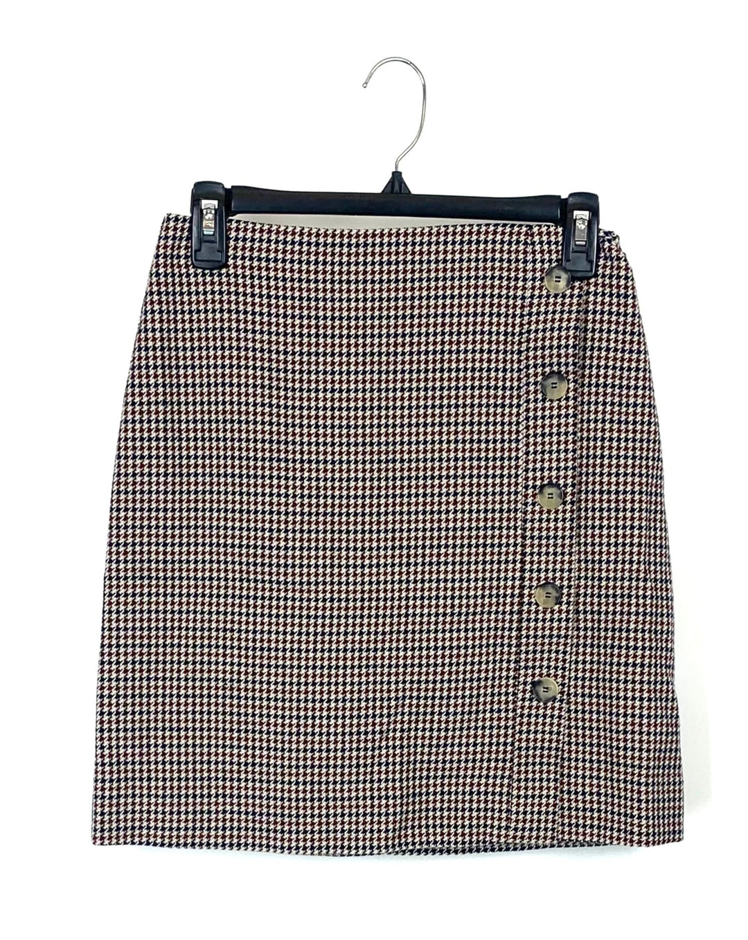 Houndstooth Button Skirt - Small