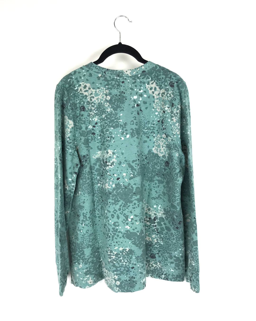 Mint Green Cheetah Print Top - Small