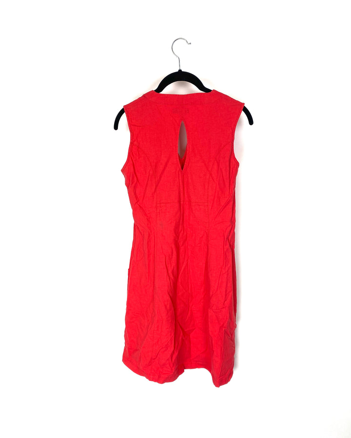 Red Sleeveless Dress - Small