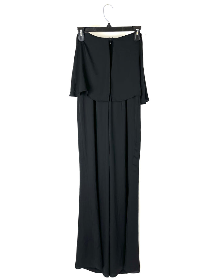 Black Strapless Jumpsuit - Size 6