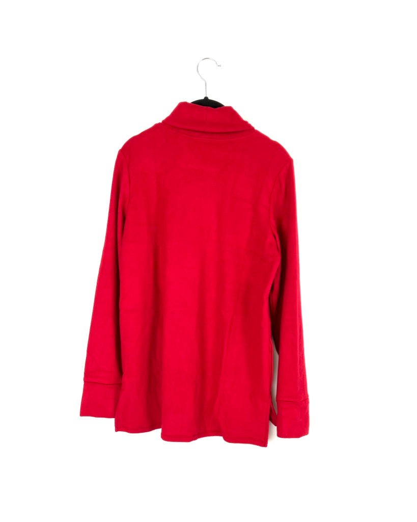 Red Soft Turtle Neck Top - Size 6/8