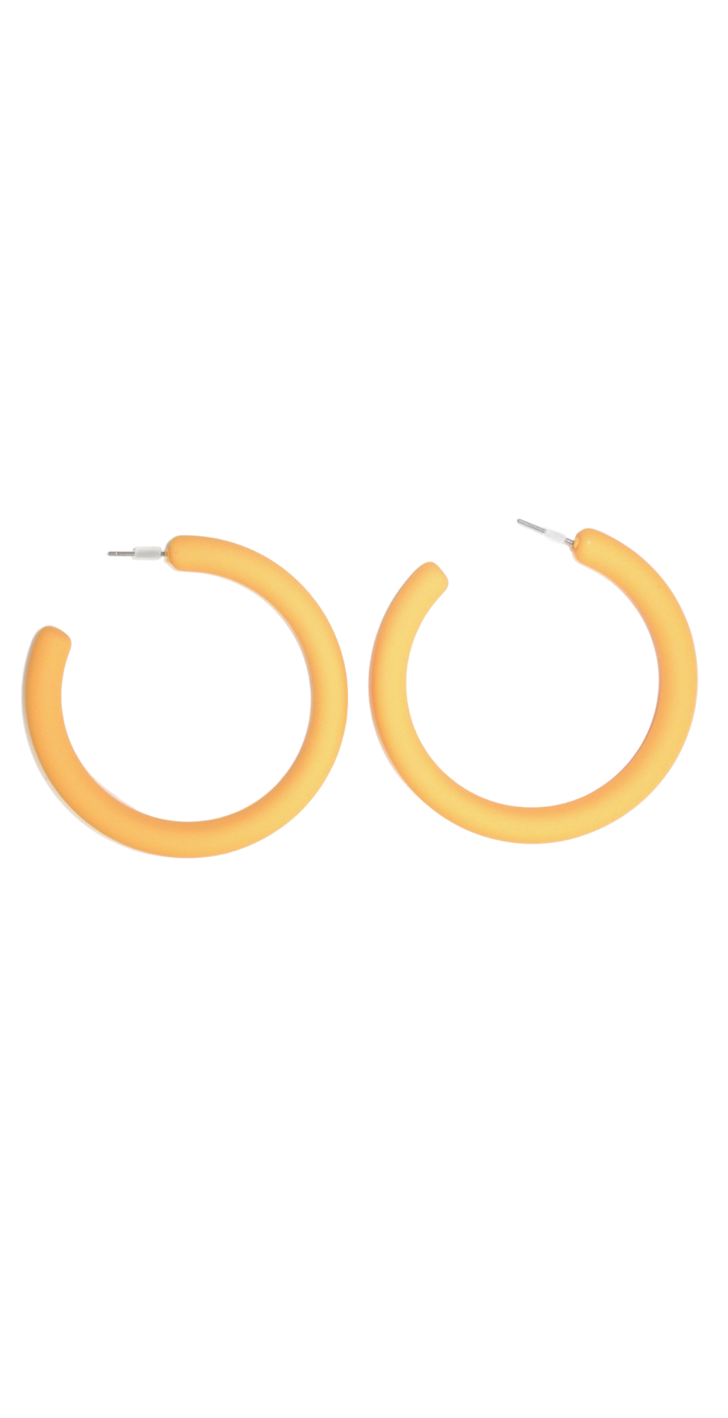 Light Orange Matte Hoop Earrings - The Fashion Foundation - {{ discount designer}}