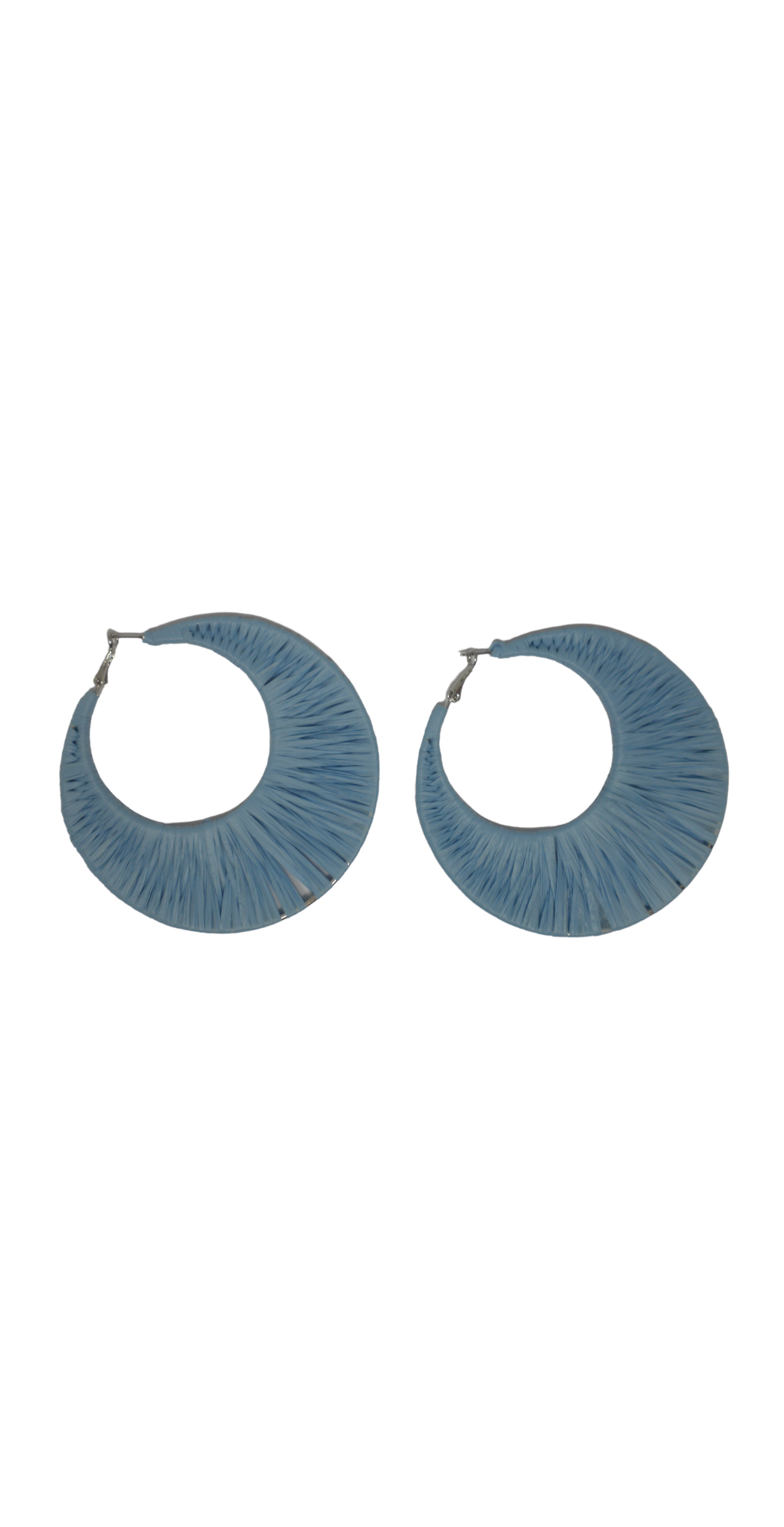 Large Blue Circle Earrings - The Fashion Foundation - {{ discount designer}}