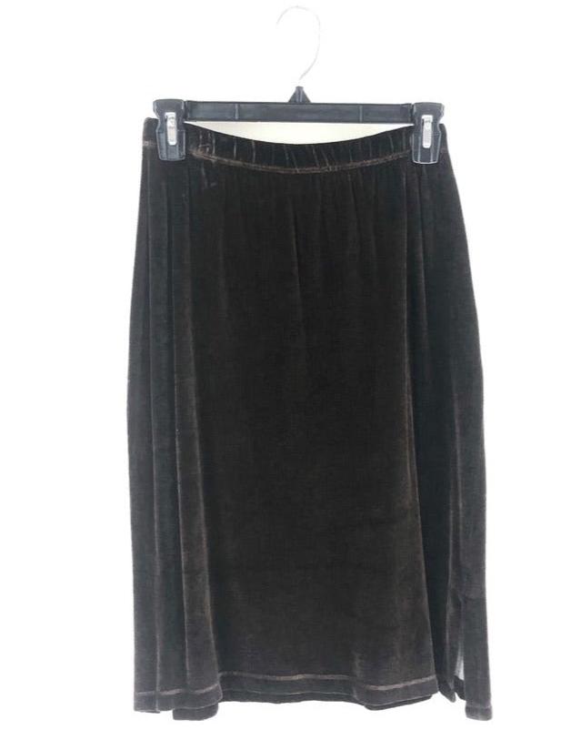 Brown Velvet Skirt - Medium