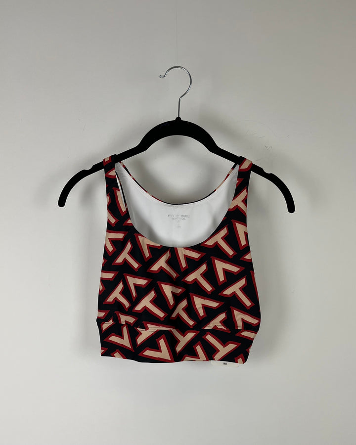 Black and Red Sports Bra - Extra Small and Small