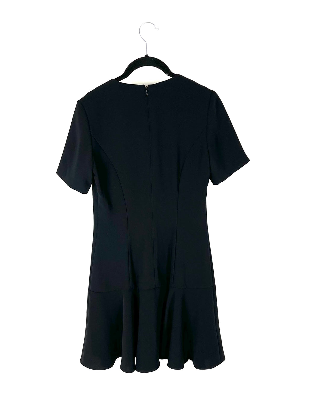 Black Short Sleeve Mini Dress - Size 4/6