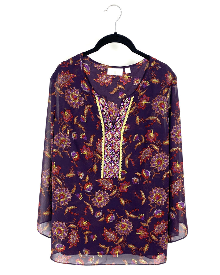 Texture V Neck Top - Medium/Large