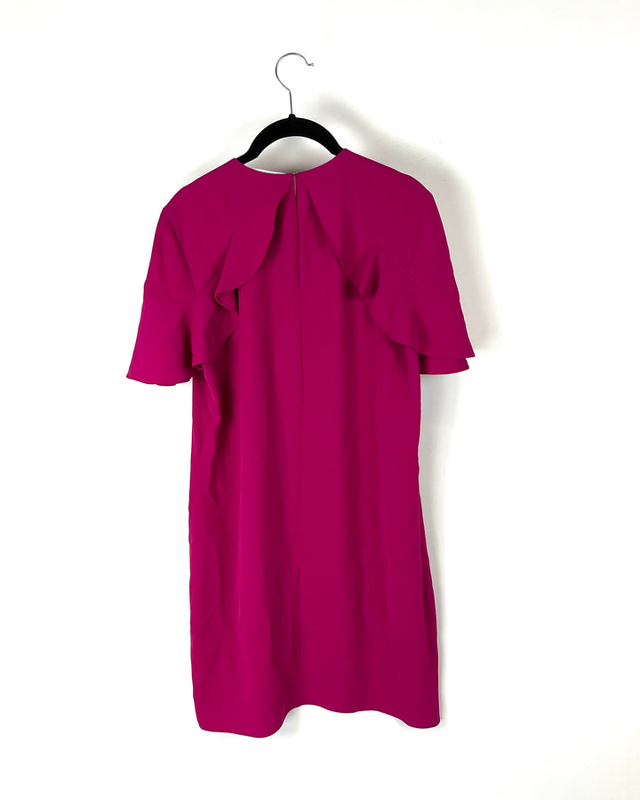 Magenta Ruffle Sleeve Dress - Size 4/6