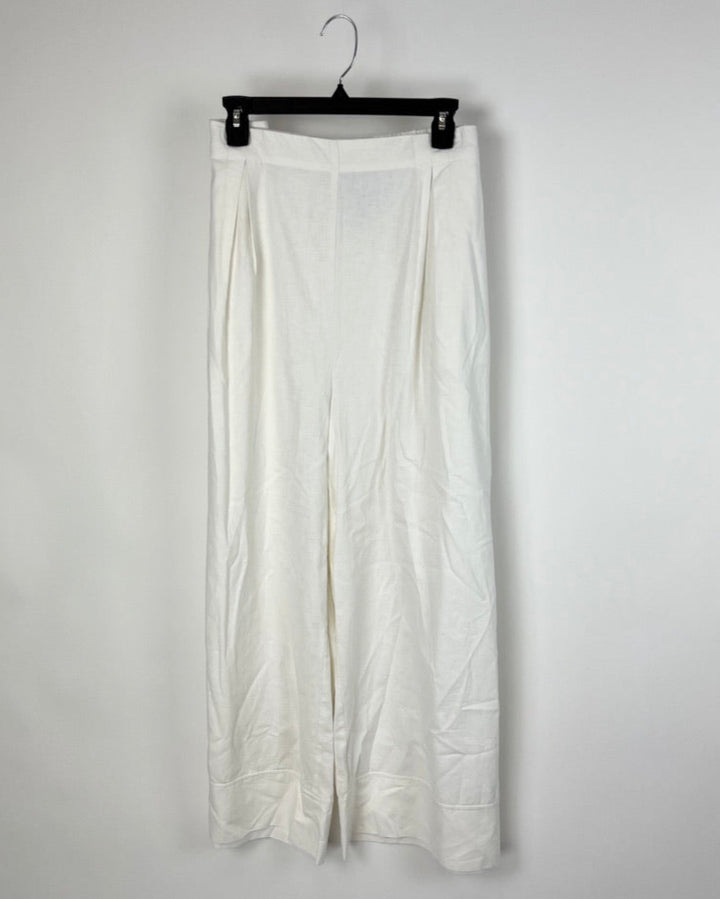 Off White Linen Pants - Size 18