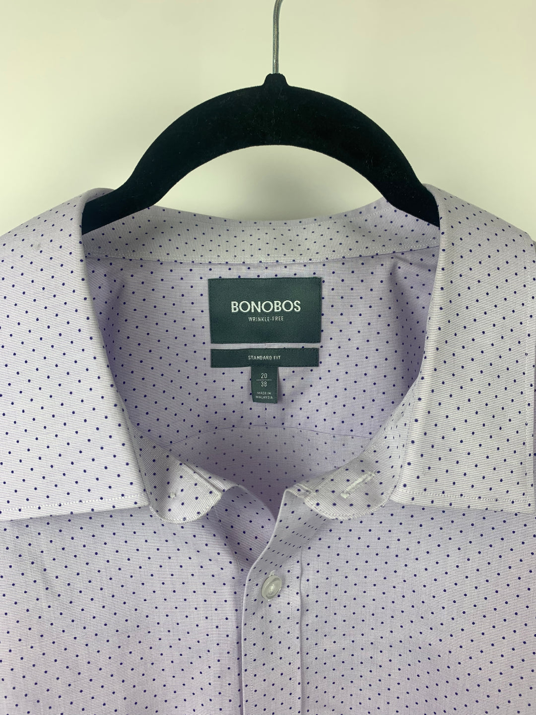 MENS Light Purple Long Sleeve Shirt - Size 20/38