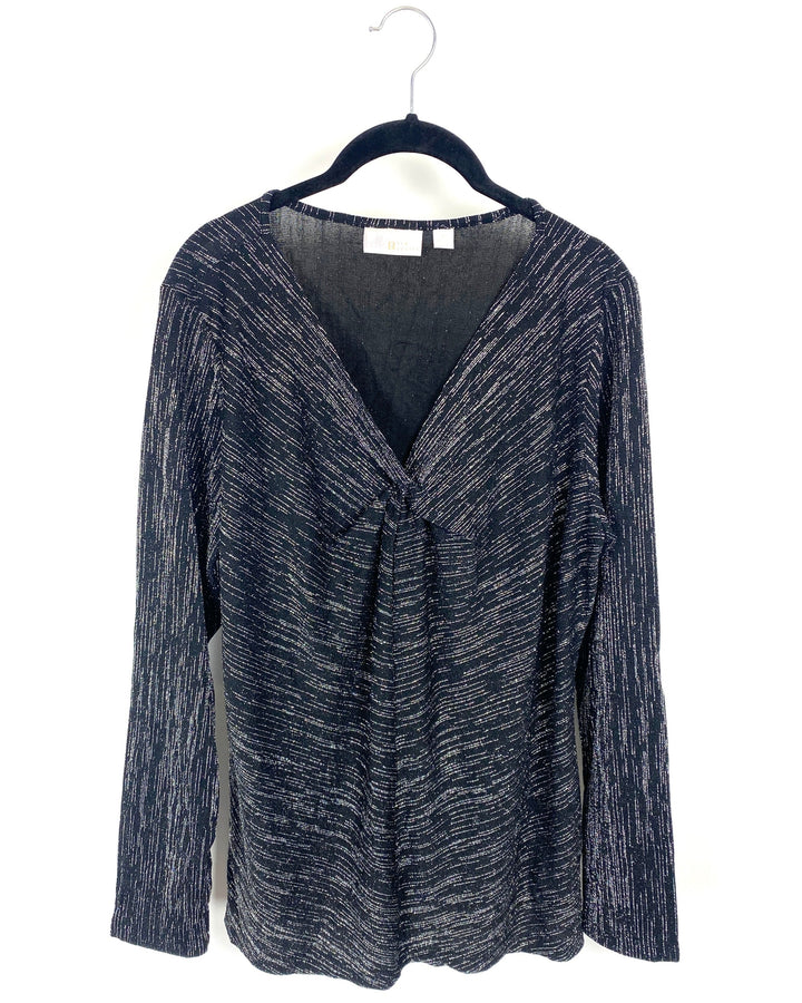 Black and Silver Metallic Top - Medium/Large & Large/Extra Large