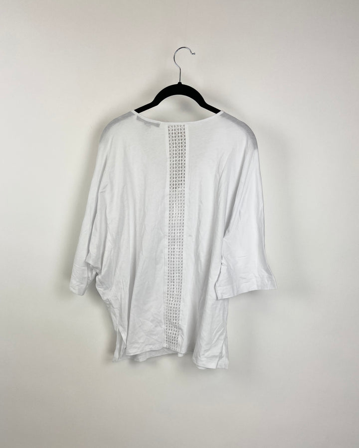 White Short Sleeve Top - Small