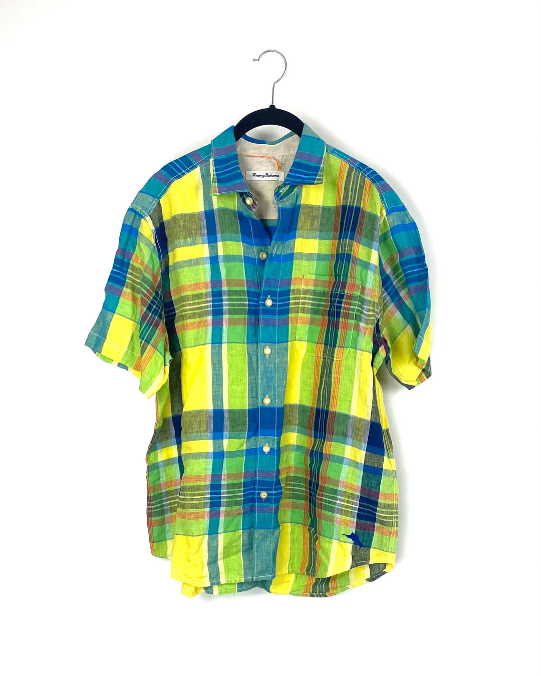 MENS Multicolor Plaid Button Up Top - Small