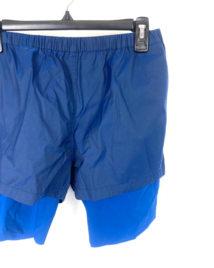 Blue Athleisure Shorts - Small