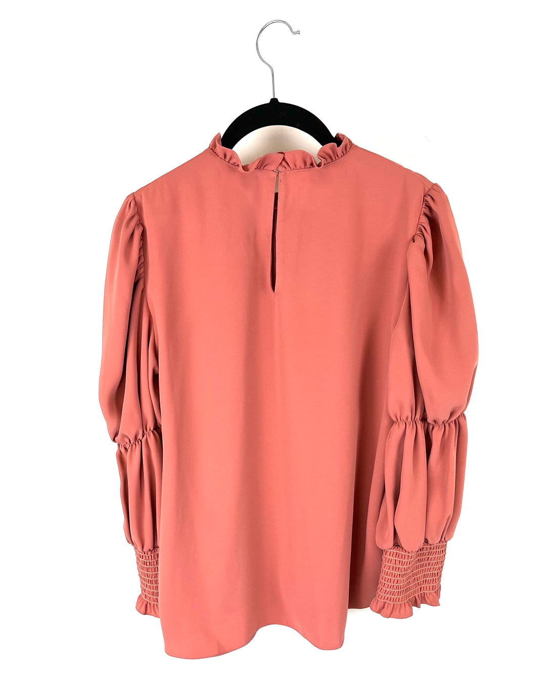 Salmon Colored Long Sleeve Blouse - Small